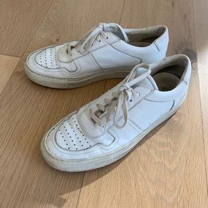 Womens white Common Projects basketball sneakers